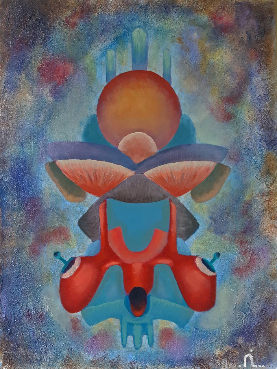 2023-13. Imagine 24.<br>40x30cm. Olieverf op MDF. </br>